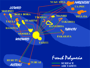 Situation g&eacute;ographique de Tahiti